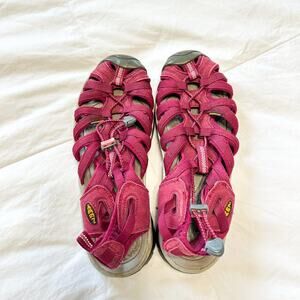 KEEN Women’s Whisper Sandals Size 10 Burgundy Red Hiking Water Outdoor Shoes